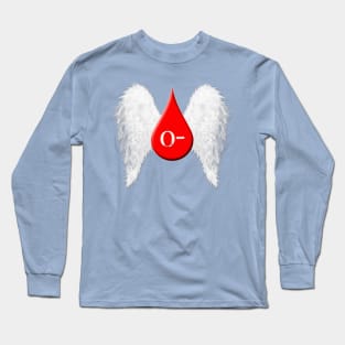 Blood Type O Negative - Angel Wings Long Sleeve T-Shirt